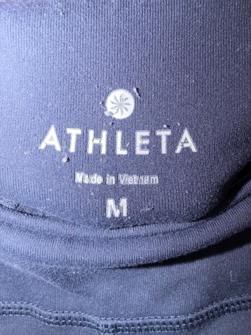 Athleta Navy Blue High Rise 7/8 Leggings Size Medium M Tight Yoga Athletic Gym - Picture 3 of 7